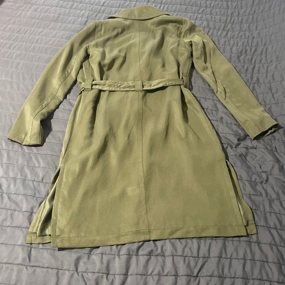 NWT Abercrombie army green trench coat - Picture 5 of 6